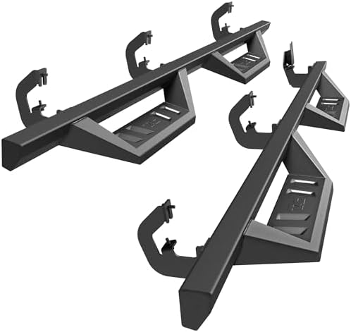 TAC Side Steps Fit Chevy Silverado/GMC Sierra 1999-2018 1500 & 1999-2019 2500/3500 Extended/Double Cab (Excluding C/K Classic) (Body Mount) Truck Pickup 3" Black Side Bars Nerf Bars 2 Pieces