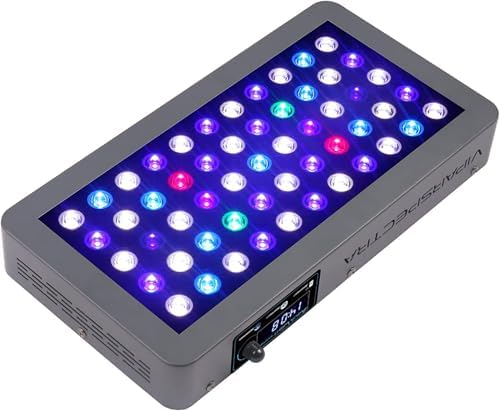 VIPARSPECTRA 165W LED Aquarium Light Dimmable Full Spectrum LED Reef Lights | LED Lamps for Coral Saltwater Fish Tank, Remote/Timer Control