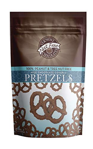 Vermont Nut Free Chocolates Milk Chocolate Covered Mini Twist Pretzels | 7 Ounce Bag, Peanut And Tree Nut Free, Egg-Free, Kosher Certified