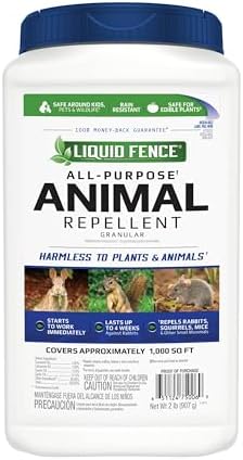 Liquid Fence All-Purpose Animal Repellent Granular 2 Pounds, Repels Rabbits, Squirrels, Mice And Other Small Mammals