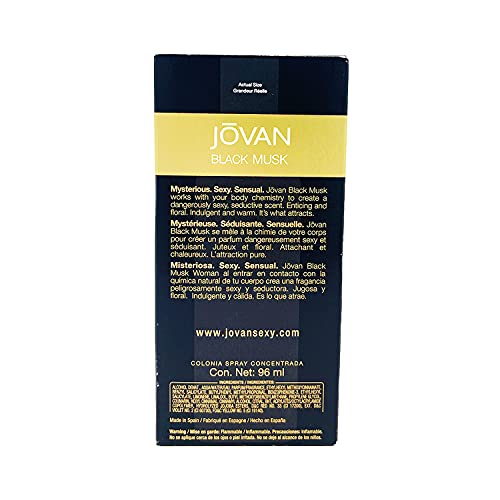 Jovan Black Must perfume 3.25 cologne concentrate spray |
