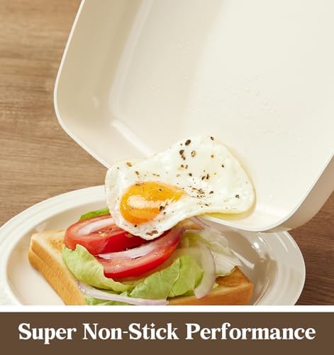 KOCH SYSTEME CS 9.5 Inch Nonstick Grill Pan for Stove Tops, Marble Coating Square Grill Skillet with Lid, Fry Pan Compatible with all Stoves