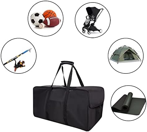 Golf Push Cart Bag 3 Wheel Folding Carry Bag for Push Carts Cover Protector Black Extra-Large Capacity Cover Collapsible