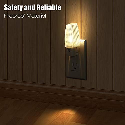 Emotionlite Plug-in Night Light, Dusk to Dawn Sensor, Warm White, 4 Pack | Warm white sensor night light, ideal for nursery, bedroom, bathroom, hallway, stairs & kitchen