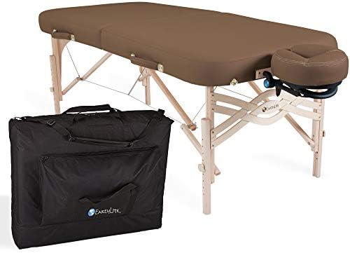 EARTHLITE Premium Portable Massage Table Package SPIRIT - Spa-Level Comfort, Deluxe Cushioning incl. Flex-Rest Face Cradle & Strata Face Pillow, Carry Case (30/32” x 73”) - Made in USA