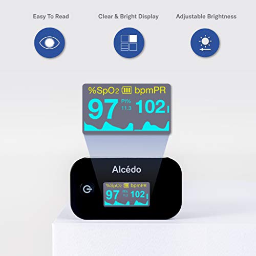 Alcedo Pulse Oximeter Fingertip, SpO2 & Heart Rate Monitor