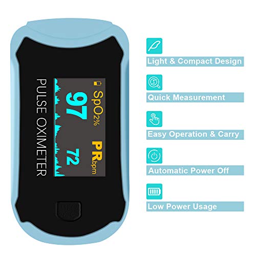 easy@Home Fingertip Pulse Oximeter - SpO2 & Heart Rate Monitor EHP029