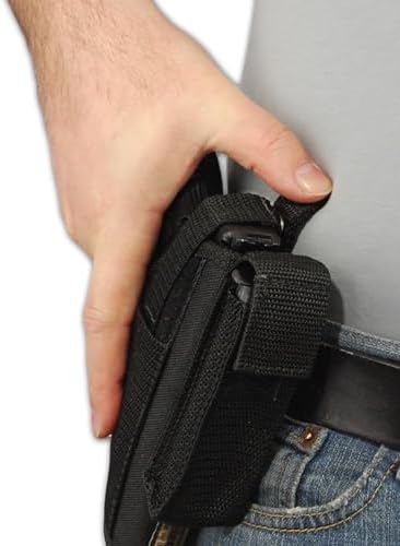 Barsony New Gun OWB Belt Holster w/Magazine Pouch for Compact 9mm 40 45 Pistols