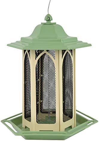 Perky-Pet GAZ01 Pistachio Gazebo Bird Feeder - Metal Bird Feeders for Outside - Outdoor Garden Décor