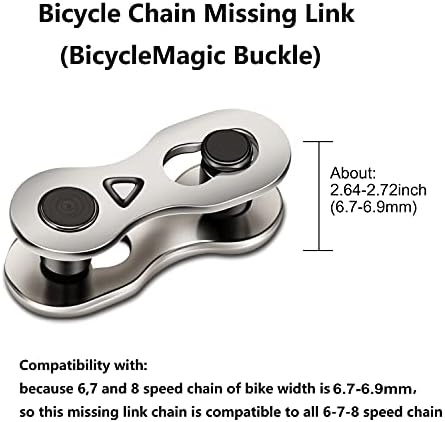 10 Pairs 20pcs Bicycle Missing Link for 6-7-8 Speed Chain, QKURT Professional Reusable Bicycle Chain Link Connector, Steel Bike Chain Link