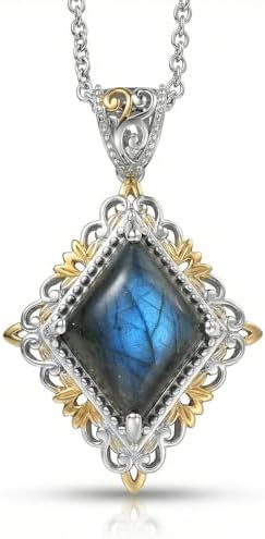 SHOP LC DELIVERING JOY Labradorite 6.50 ctw Pendant Steel Necklace 20"