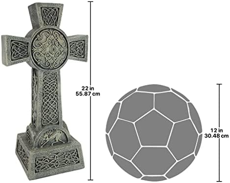 Design Toscano DB25692 Donegal Celtic High Irish Cross Memorial Statue, Single