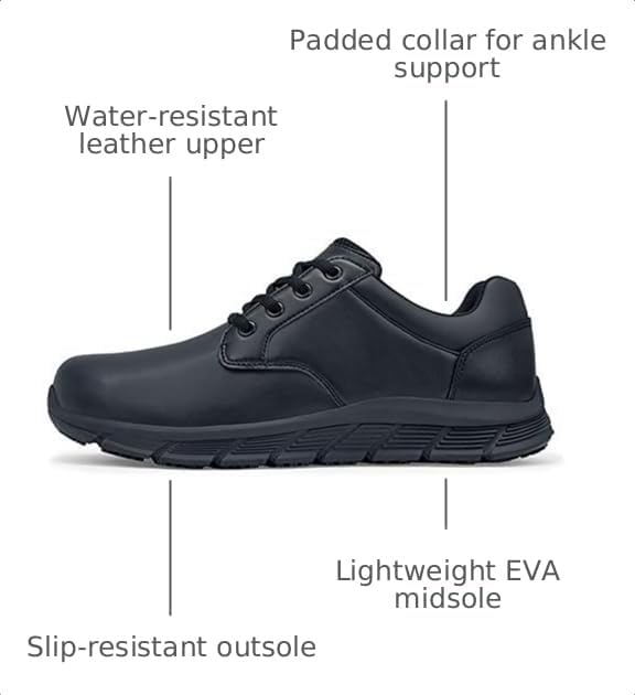 Shoes for Crews Saloon II Men's Work Sneaker, Non-Slip, Comfortable
