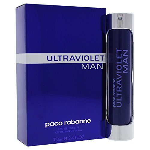 Paco Rabanne Ultraviolet Perfume For Men - Woody Oriental Fragrance - Opens With Notes Of Mint And Spicies - Blended With Amber And Vetiver - Long Lasting Scent - Eau De Toilette Spray - 3.4 Oz