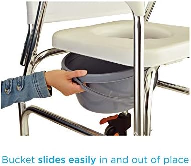NOVA Shower Chair and Commode with Locking Wheels