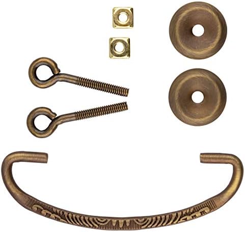 Classic Aged Brass Drawer Bail Pull | Centers: 3" | Handle for Antique Cabinet Door, Dresser Drawer