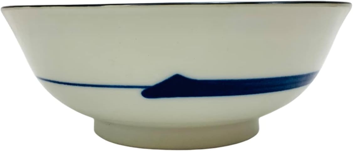 JapanBargain Set of 2 Japanese Porcelain Bowls, Large 7.5 Inch Ramen Udon Noodle Rice Soup Pho Poke Cereal Bowl, Maneki Neko Smiling Lucky Cat Pattern
