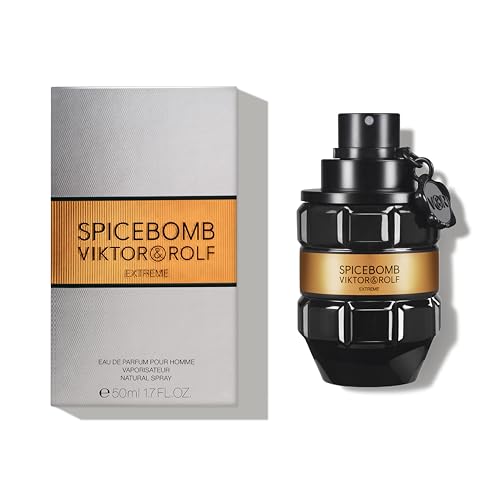 Viktor&Rolf Spicebomb Extreme Eau de Parfum - Woody Amber Cologne for Men | Fragrance with Black Pepper, Saffron & Cistus - Long Lasting - Fresh Mens Scent Perfect for Cool Evening Wear