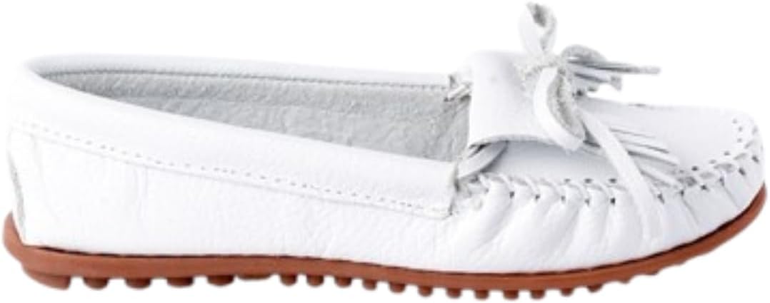 Minnetonka Women's Kilty Suede Hardsole Moccasin