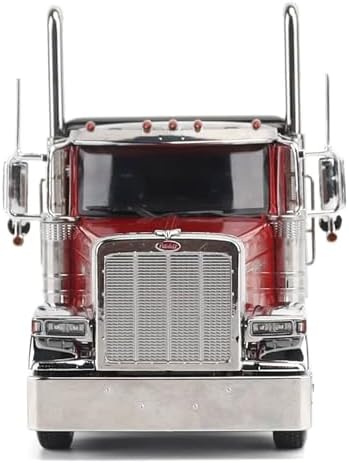 1:32 Scale Peterbilt Model 589 131-inches-BBC 58-inches-Sleeper Tridem-Axle Legendary Package Truck Tractor (Legendary-Red Color) - Transport Series