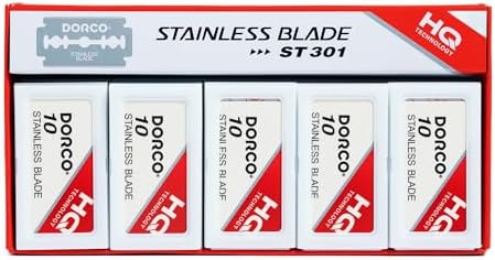 Dorco ST301 Platinum Extra Double Edge Razor Blades 1000 Count, Razors for Men, Super Sharp for Smooth, Precise Shave, Stocking Stuffers