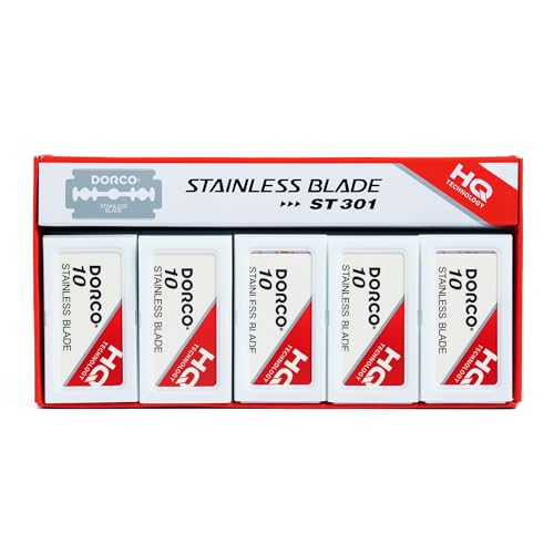 Dorco Platinum ST300 Stainless Steel Razor Blades - Pack of 10 Blades
