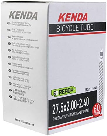 Kenda 12275011 Removable Valve Core Presta Tube, 60mm x 27.5" x 2.00-2.40