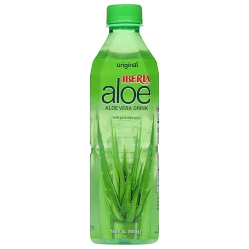 Iberia Aloe Vera Juice Drink, Pineapple, 16.9 Fl Oz (Pack of 24)