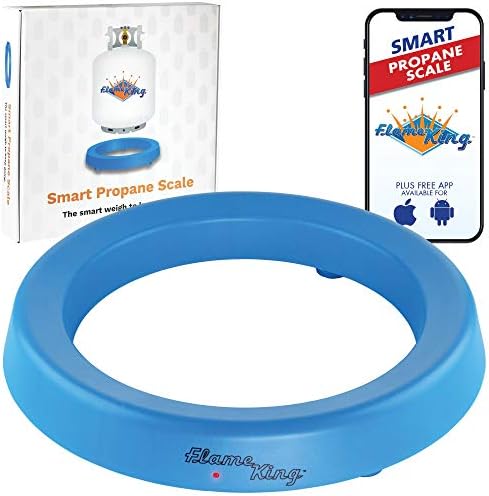 Flame King Smart Wireless Propane Tank Scale - Bluetooth Gas Gauge with App Connectivity for BBQ and Grills Monitors Multiple Propane Cylinders