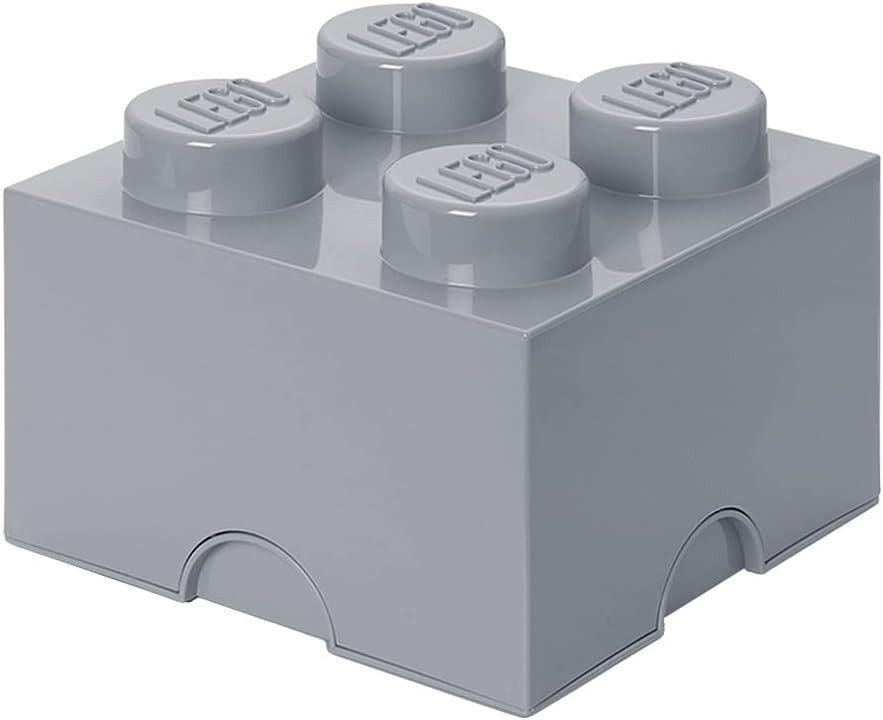 Room Copenhagen LEGO Storage Brick Drawer 4, 9-3/4 x 9-3/4 x 7-1/8 Inches, Bright Yellow (4003) | Stackable Storage Box Storage with Lid Toy Organization Home Decor Office Kids Room