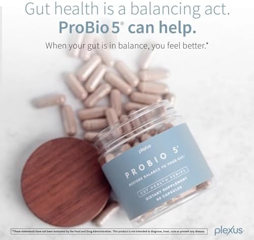 Plexus® ProBio 5®, 60 Capsules | 3 Billion CFU from 5 probiotic strains to support gut microbiome balance and healthy digestion