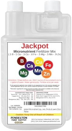 Jackpot Micronutrient Liquid Fertilizer Mix | Indoor & Outdoor | for Plants, Flowers, Vegetable Gardens, Trees, Shrubs & Lawns (32oz)