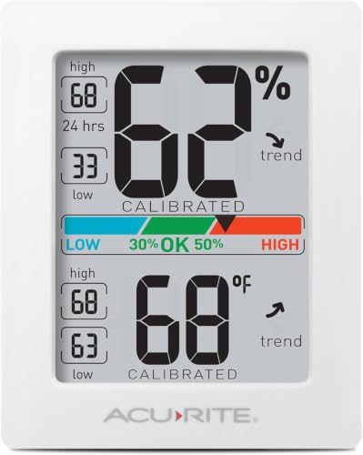 AcuRite Humidity Meter Hygrometer and Indoor Thermometer, Hygrometer