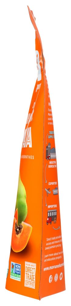 Mavuno Harvest - 100% Organic All Natural Dried Fruit Papaya - 2 oz.(pack of 2)