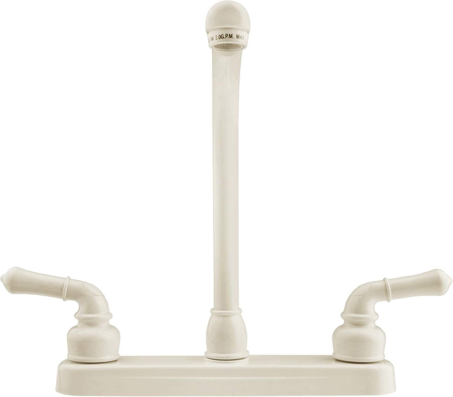Dura Faucet DF-PK210C-SN RV Hi-Rise Kitchen Sink Faucet (Satin Nickel) | Tall spout and classical levers make washing big pots easy. Brushed Satin Nickel.
