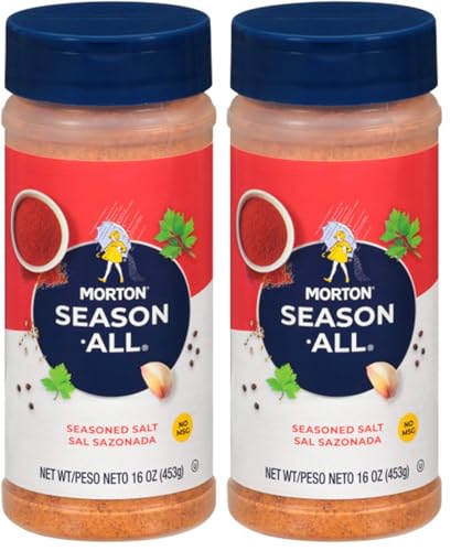 Morton Season All Purpose Seasoning, Seasoned Salt, 16 Ounce | Spices and Seasonings with Black Pepper, Onion and Garlic, Hint of Chili Pepper, Beef, Poultry, Steak seasoning
