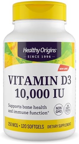 Healthy Origins Vitamin D3 10,000 IU 250 mcg, 360 Softgels