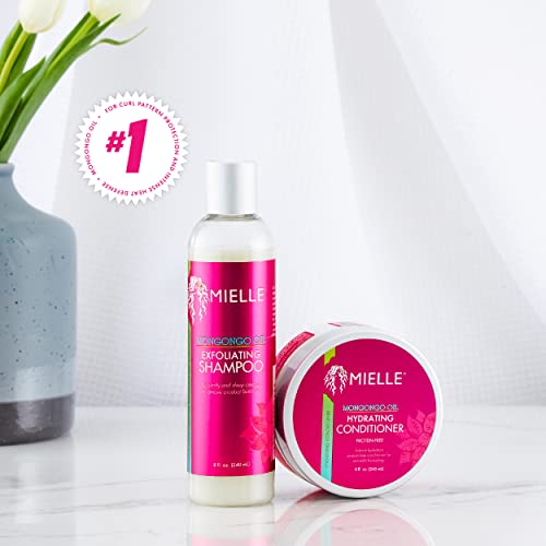Mielle Organics Mongongo Oil Exfoliating Hair Shampoo - Sulfate-Free Shampoo & Scalp Exfoliator to Remove Dirt