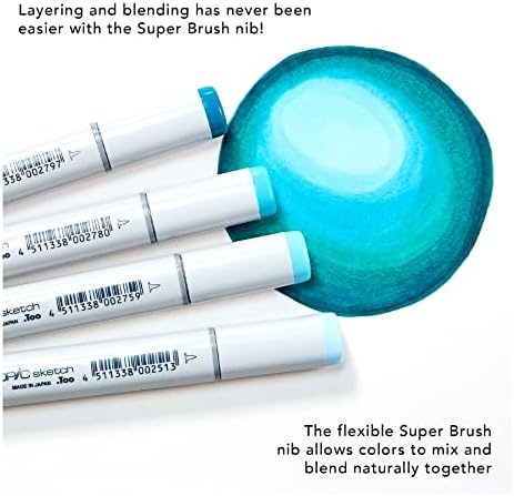 Copic Sketch, Ultra-blendable Alcohol Markers, 72pc Set B