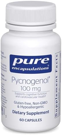 Pure Encapsulations Pycnogenol 100 mg | Hypoallergenic Supplement to Promote Vascular Health and Provide Antioxidant Support* | 60 Capsules | Hypoallergenic Supplement to Support Vascular Health and Provide Antioxidant Support*