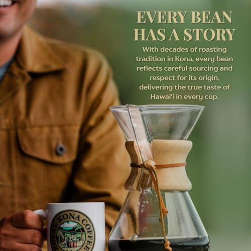 Royal Kona 10% Kona Coffee Blend Whole Bean, Classic Pacific Medium-Dark Roast, Smooth Bold Hawaiian Coffee Beans, Rich Full-Bodied Flavor, 8 oz