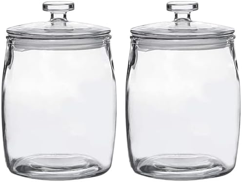 Ritayedet 2 Pack Cookie Jar, Half Gallon Glass Jars with Lids, Candy Jar