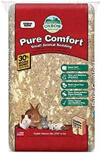 Oxbow Small Animal Bedding, Hamster, Guinea Pig, Rabbit, White, USA, 36 L | Pure Comfort, Hamster Bedding, Guinea Pig Bedding, Low Dust, Virgin Paper, Litter Box, Bunny, Rats, Gerbils, Chinchillas