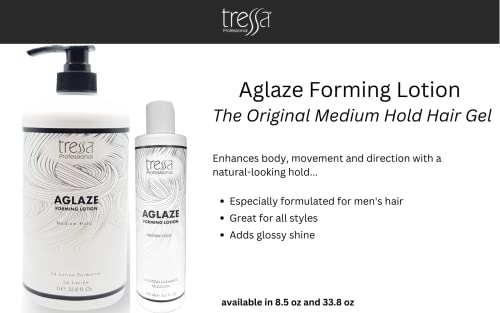 Tressa Aglaze Forming Lotion, Medium Hold Hair Gel, Glaze Foaming Glazing Lotion for Shine 8.5 oz