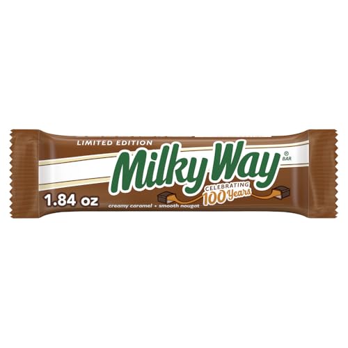 MILKY WAY Milk Chocolate Caramel Candy Bar, 1.84 oz | Full size chocolate candy bar with milk chocolate, caramel, smooth nougat