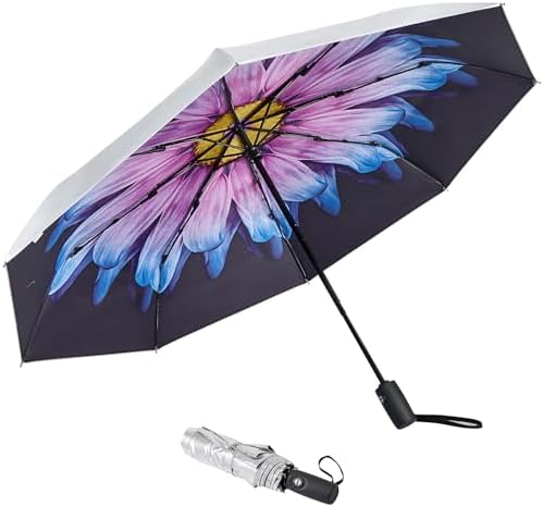 G4Free UPF 50+ UV Protection Travel Umbrella 42/46 Inch Auto Open Close