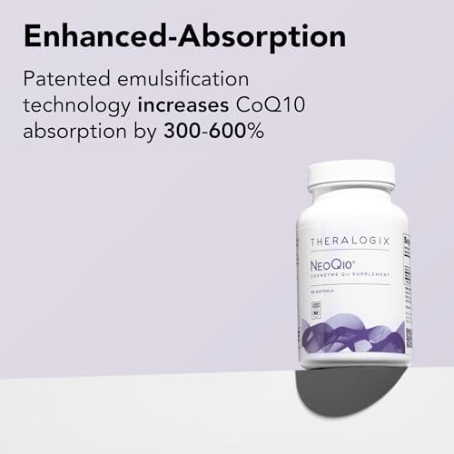 Theralogix NeoQ10 Coenzyme Q10 Supplement - Heart Health & Fertility Support - CoQ10 Fertility Supplement for Men & Women* - NSF Certified - 90