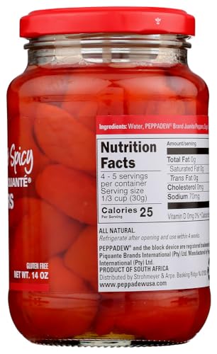Peppadew Whole Piquante Peppers Sweet Hot (400g) - Pack of 2