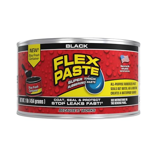 Flex Seal Flex Black Paste 1lb Jar with Allway Tools Putty 3-Pack Knives Bundle (2 Items)