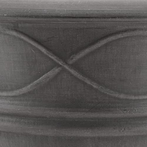 PSW Pot Collection Western Weave Planter Pot for Indoor and Outdoor Plants and Gardens, 14.5-inch, Taupe